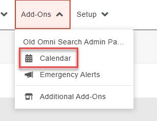 Select Add-Ons then Calendar