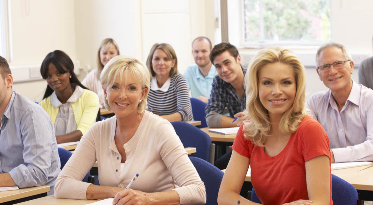 adults in a classroom