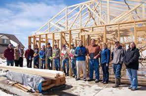 Men on a guilding site